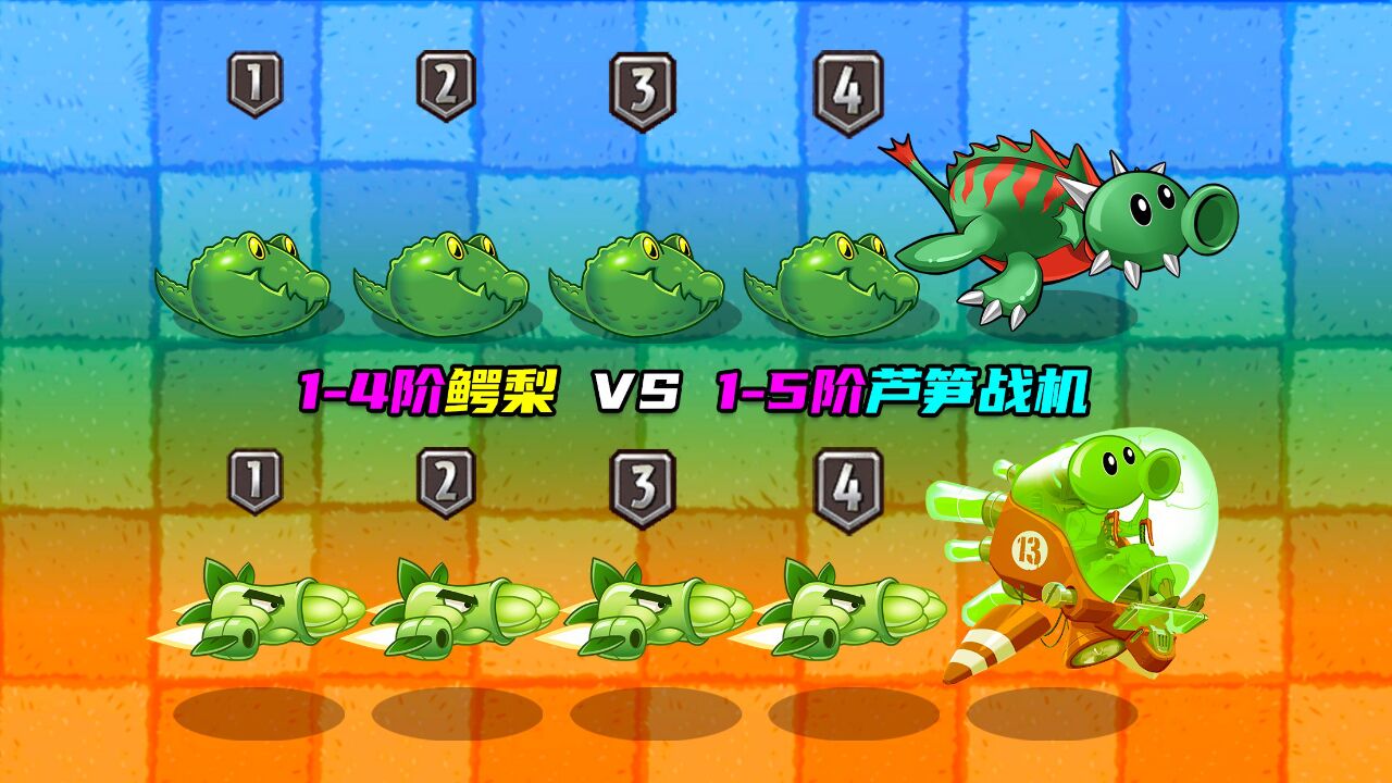 14阶鳄梨 VS 14阶芦笋战机!海洋怪兽VS领空战斗机?