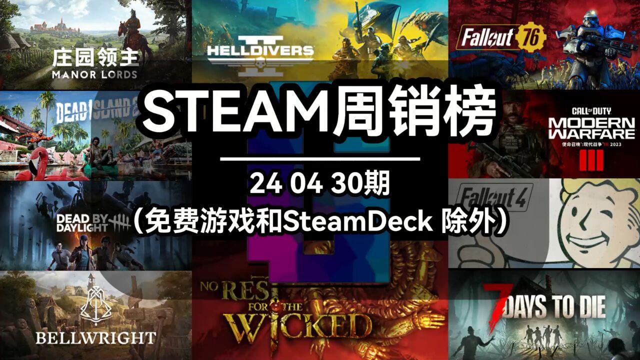 steam周销榜:240430期