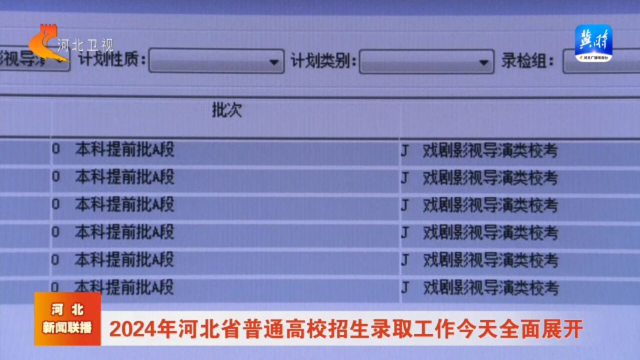 2024年河北省高招录取工作今天全面展开