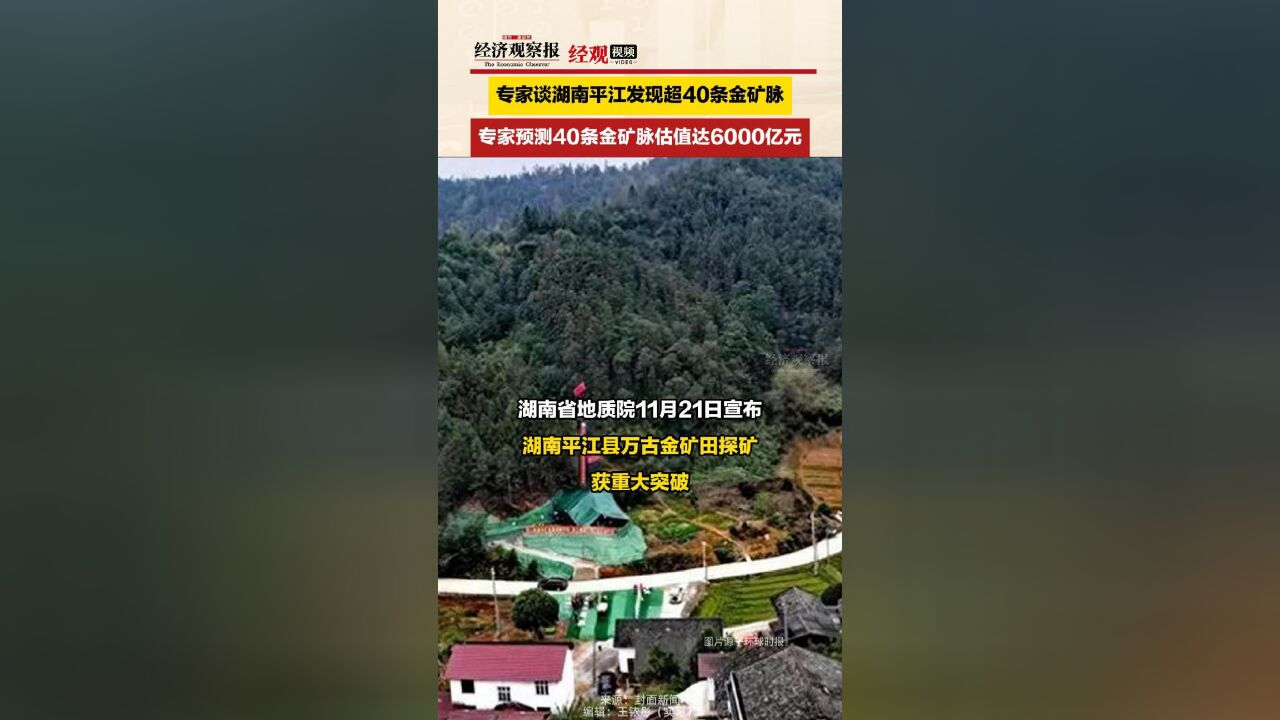 专家谈湖南平江发现超40条金矿脉