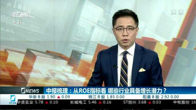 中报梳理:从ROE指标看 哪些行业具备增长潜力?