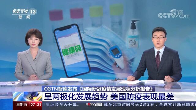 新冠疫情呈两极化发展趋势 美国防疫表现最差——CGTN智库发布《国际新冠疫情发展现状分析报告》