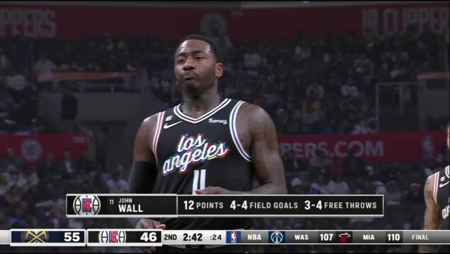 NBA常规赛：掘金vs快船第2节英文原声回放