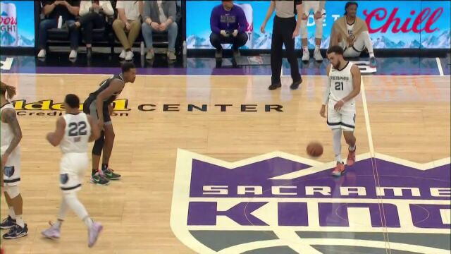 NBA常规赛：灰熊vs国王 第4节英文解说回放