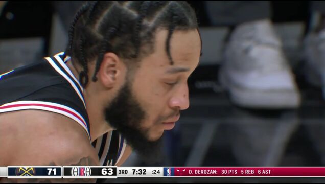 NBA常规赛：掘金vs快船第3节英文原声回放