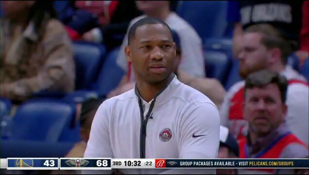 NBA常规赛：勇士vs鹈鹕第3节英文原声回放