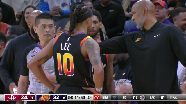 NBA常规赛：火箭vs太阳第2节英文原声回放