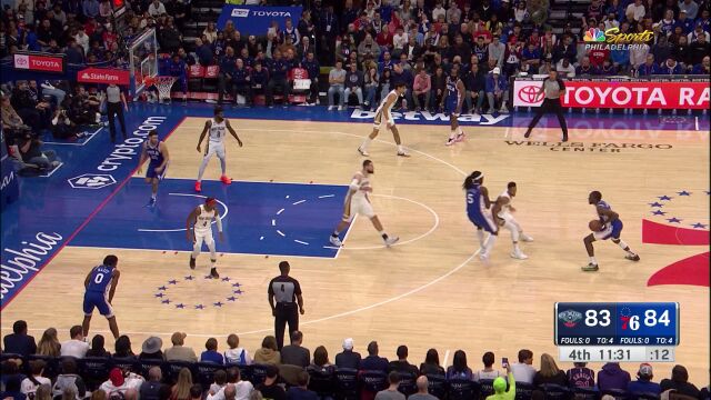 鹈鹕vs费城精华纯享 登帝组合合砍69分复仇鹈鹕