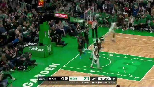 NBA常规赛：篮网va凯尔特人第2节中文解说回放