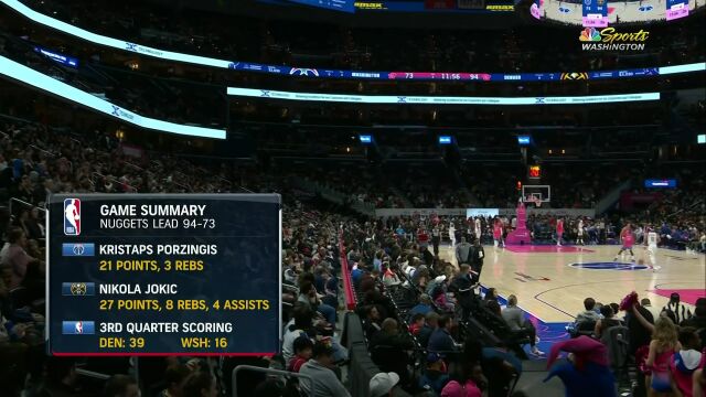 掘金vs奇才第4节英文原声回放