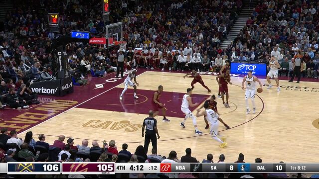 掘金vs骑士精华回放 莫布里31+9约基奇三双掘金双杀骑士取4连胜