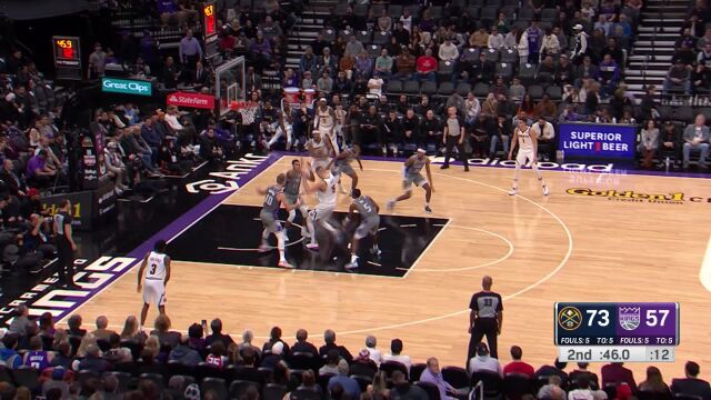 掘金126-127国王 国王3人得分30+主场背靠背复仇掘金