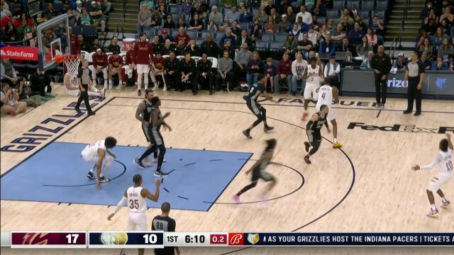 NBA常规赛：骑士vs灰熊英文原声全场回放