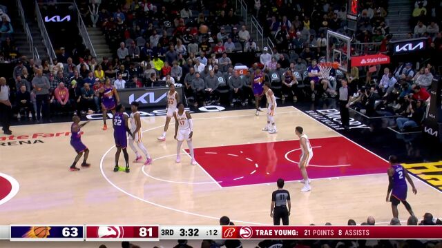 NBA常规赛：太阳vs老鹰第3节中文解说回放