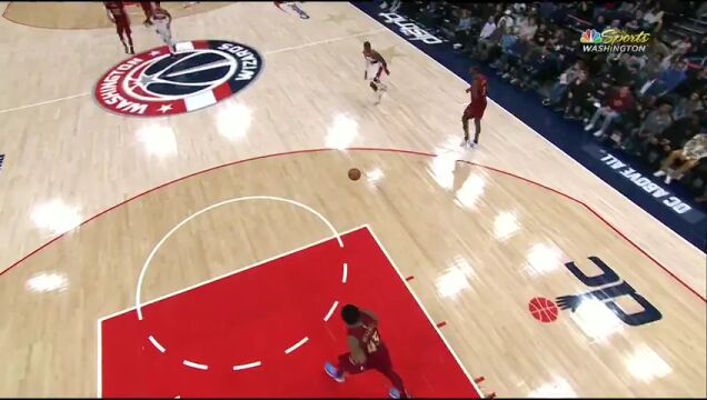 NBA常规赛：骑士vs奇才第2节英文原声回放