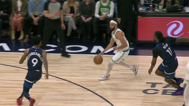 NBA常规赛：凯尔特人vs森林狼英文原声全场回放