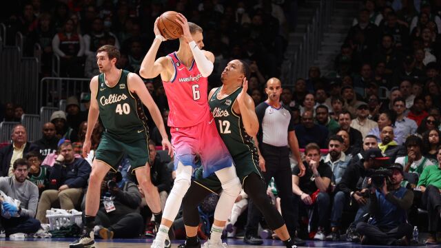 凯尔特人111-130奇才 波津32+12+6残阵奇才大胜凯尔特人
