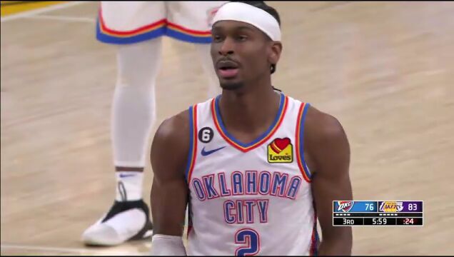 雷霆vs湖人第3节英文原声回放