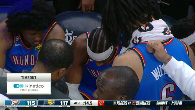 雷霆vs步行者中文解说全场回放