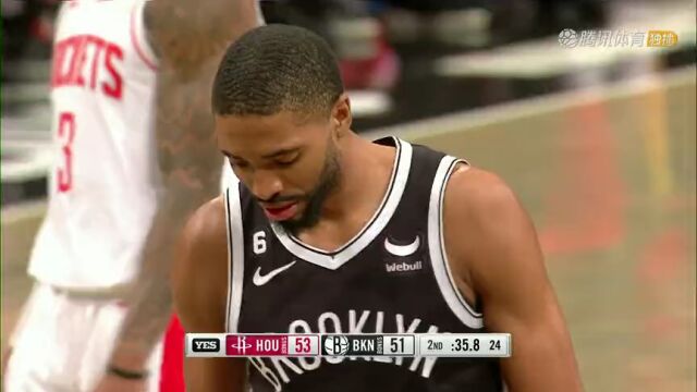  NBA常规赛：火箭vs篮网第2节英文原声回放