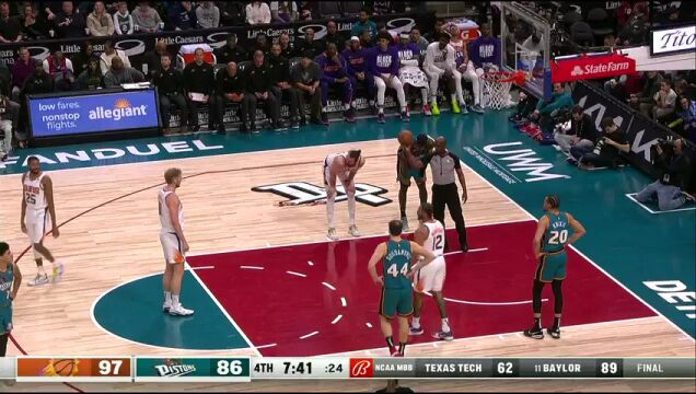 NBA常规赛：太阳vs活塞 英文解说全场回放