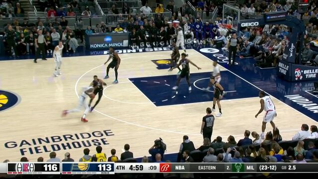 灵动突破蝴蝶穿花 乔治变向杀入篮下掀起惊涛骇浪