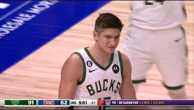 NBA常规赛：雄鹿vs活塞 英文解说全场回放