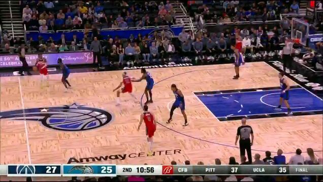 NBA常规赛：奇才vs魔术 英文解说全场回放