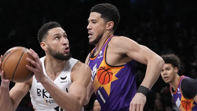 布克vs篮网集锦 19+4+6复出首场助队取胜