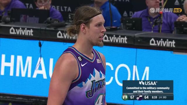 NBA常规赛：凯尔特人vs爵士第3节英文原声回放