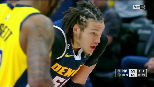 NBA常规赛：步行者vs掘金第3节 英文解说回放