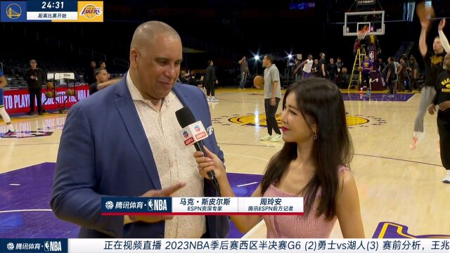 周玲安赛前连线ESPN：维金斯的健康影响勇士发挥 期待詹姆斯和库里的超高水准