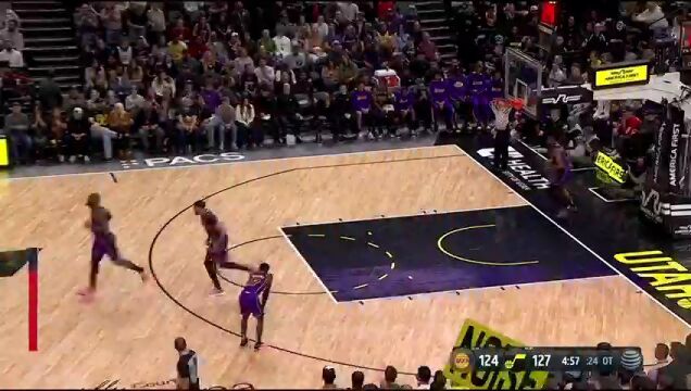 NBA常规赛：湖人vs爵士加时赛中文解说回放