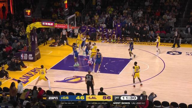 勇士vs湖人英文原声全场回放