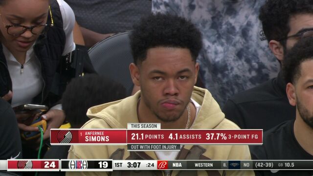 NBA常规赛：开拓者vs快船中文解说全场回放