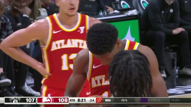 NBA常规赛：篮网vs老鹰第4节中文解说回放