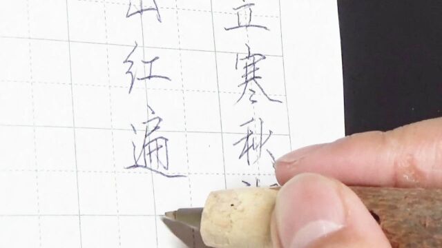 树枝笔也能写字?正规硬笔书法,什么笔都不怕