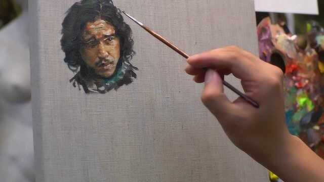 睦野画室MUYE油画头像教学 冰与火之歌