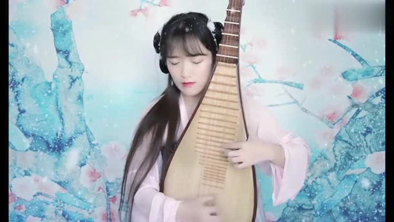 三生三世十里桃花古装姑娘用琵琶弹奏凉凉超美超好听