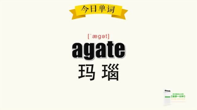 超级记忆之单词记忆 agate.玛瑙