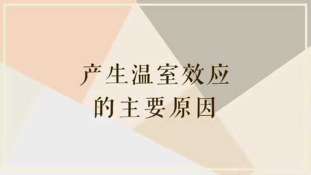 产生温室效应主要原因是什么?