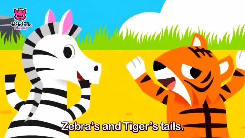 碰碰狐：英文儿歌，谁的尾巴，让儿童识别动物的尾巴