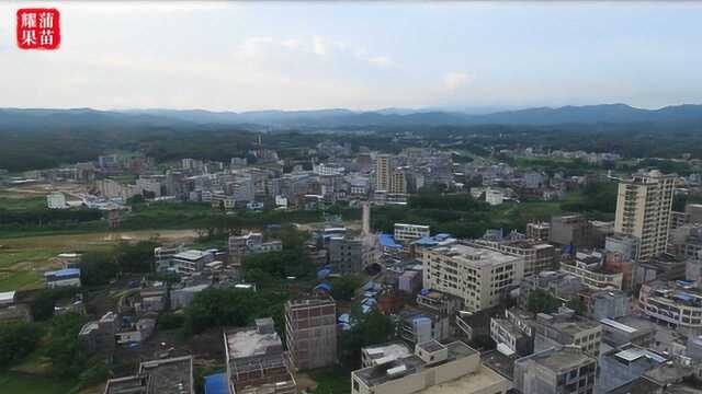 航拍广西北流市大伦镇开发区