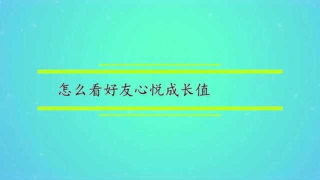 怎么看好友心悦成长值