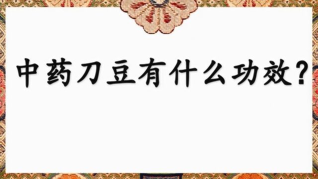 中药刀豆有什么功效?