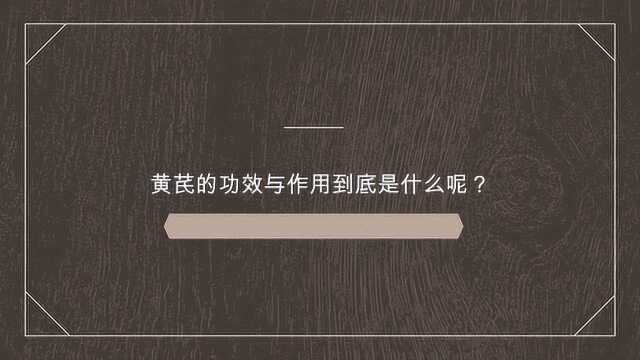 黄芪的功效与作用到底是什么呢?