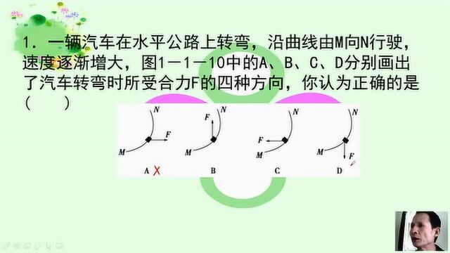 高中物理必修二基础课程 第10课曲线运动中合外力对物体速度大小的影响