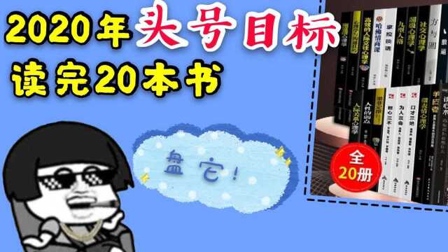 小伙分享2020年头号目标:读完20本书,那你的目标是什么呢?