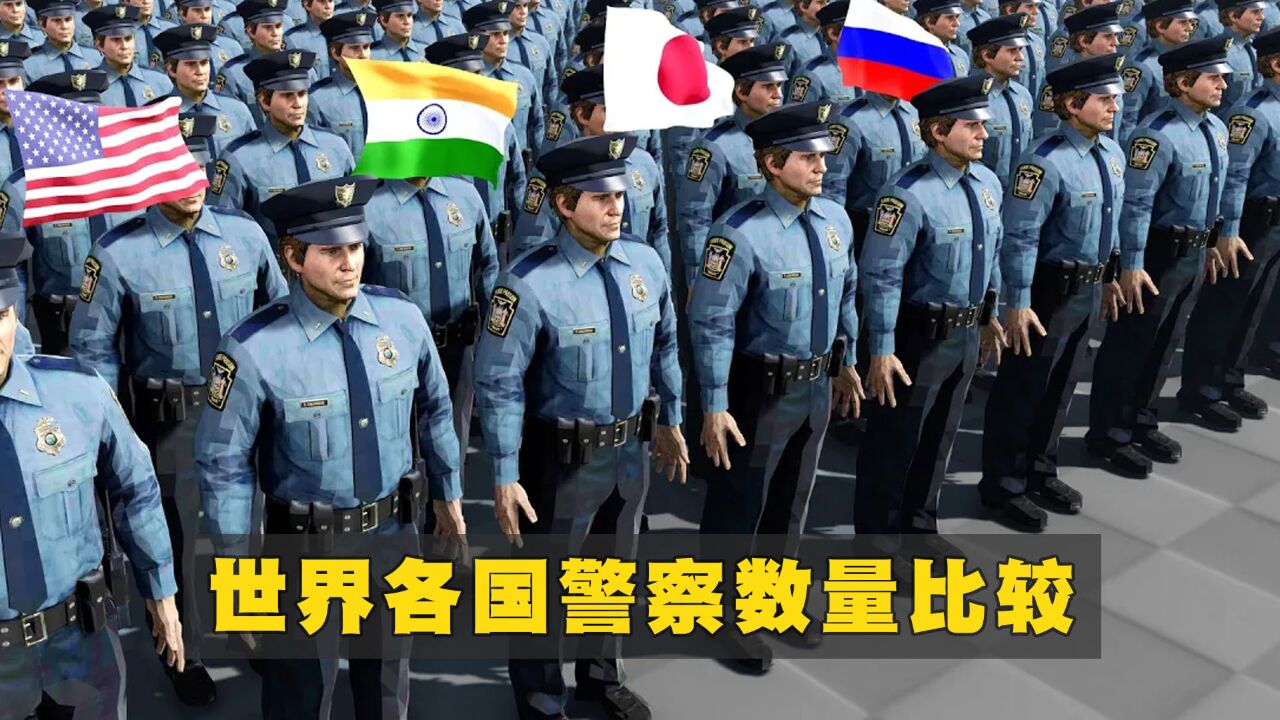 2024年,世界各国警察数量比较