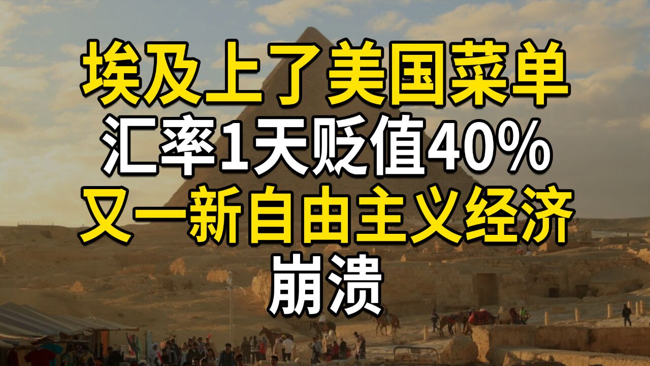 埃及汇率1天贬值40%,又一新自由主义经济崩溃,上了美国菜单